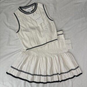 Women's White and Cream Skirt